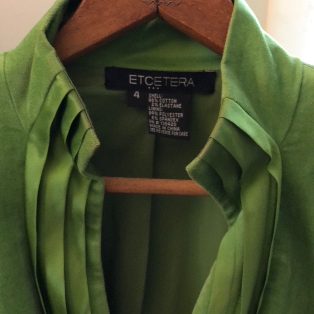 Etcetera Green velvet jacket
